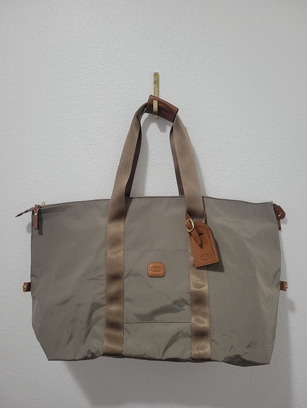 Bric's Nylon And Leather Weekender Bag